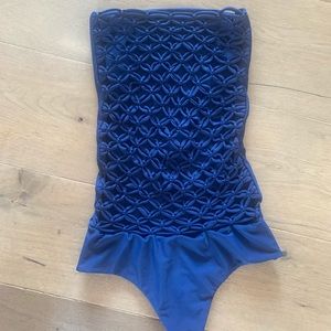 Mikoh strapless macrame one piece